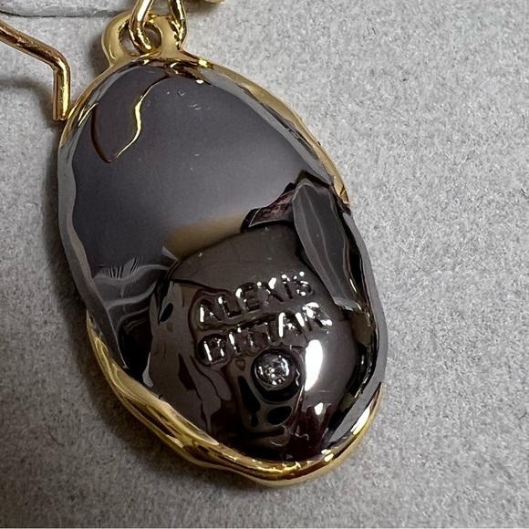 Alexis Bittar Solanales Sapphire Crystal Oval Drop Earrings NWT - Picture 3 of 6